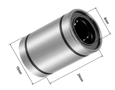 Dimensiones Rodamiento lineal LM8UU